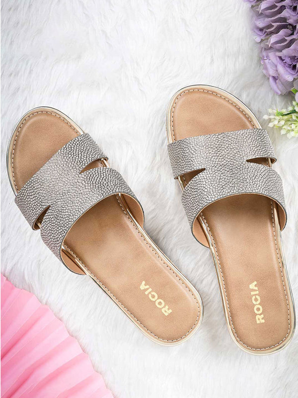 Rocia By Regal Antique Gold Women Casual Sandal