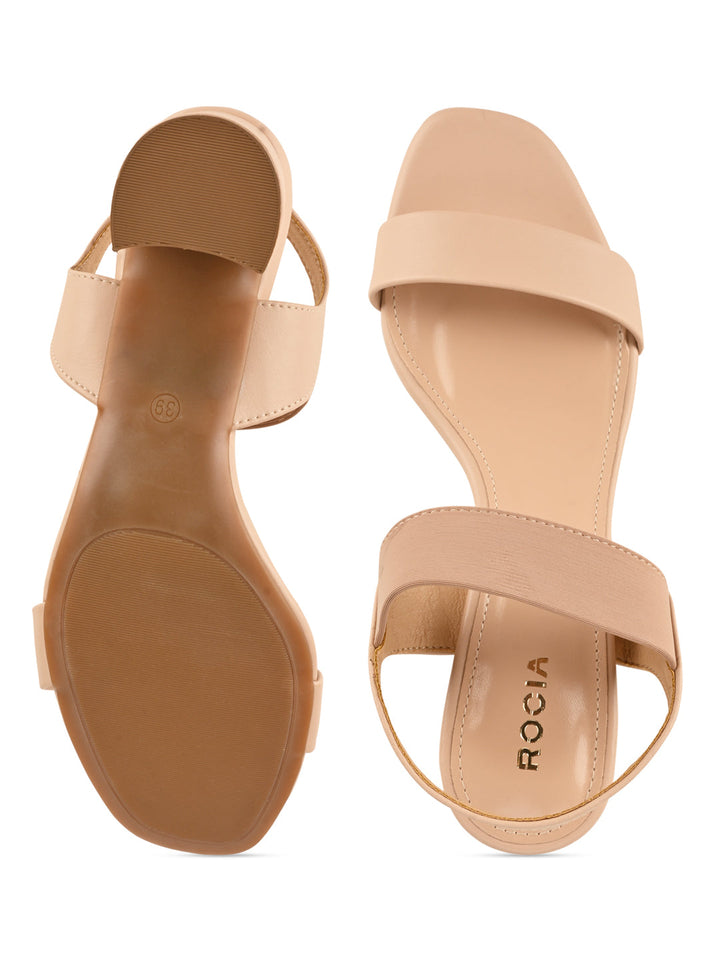 Rocia By Regal Beige Women Block Heel Sandals