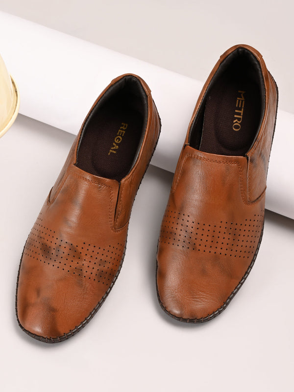 Regal Tan Men Casual Comfort Slip Ons