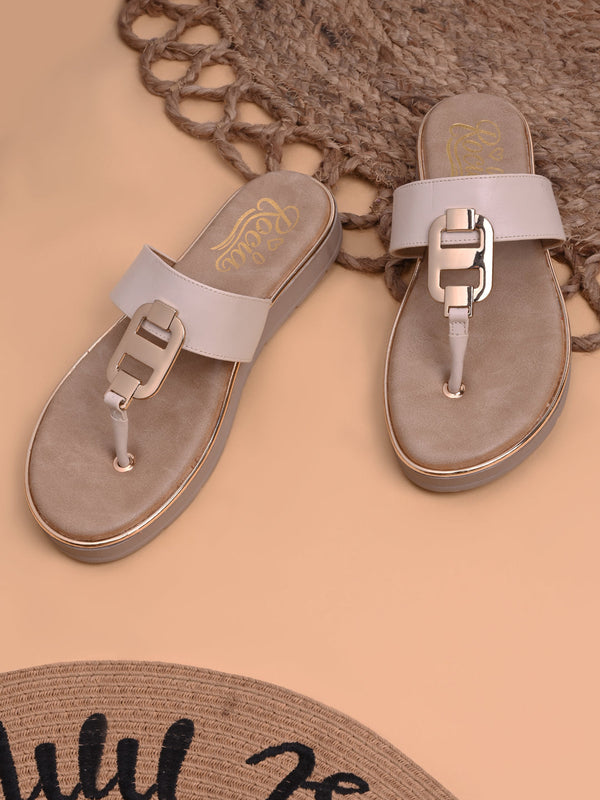 Rocia By Regal Cream Women Stylish Flats