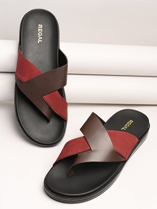 Regal Brown Mens Stylish Leather Sandals