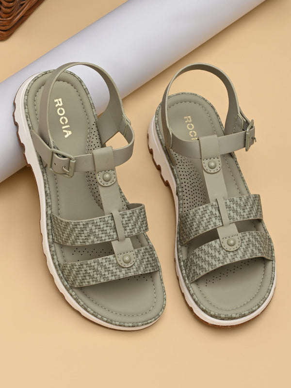 Rocia By Regal Mint Women T-Strap Flat Sandals