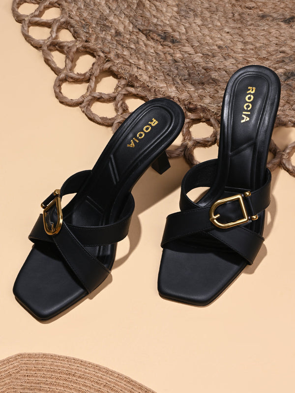 Rocia By Regal Black Women Buckled Stilettos
