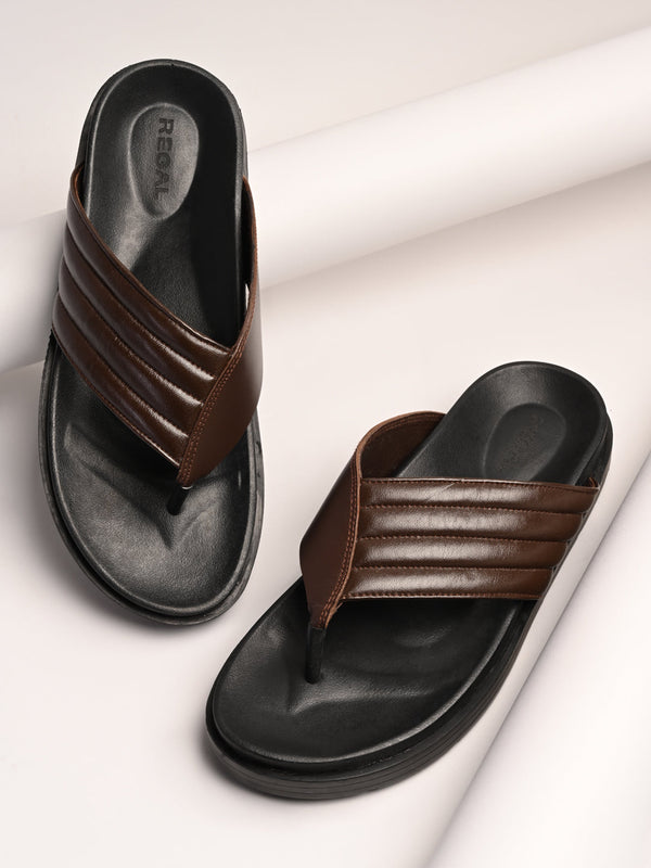 Regal Brown Mens Comfort Leather Sandals