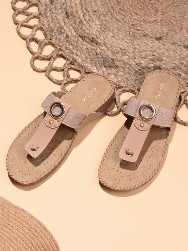 Rocia By Regal Beige Women Comfort Flats