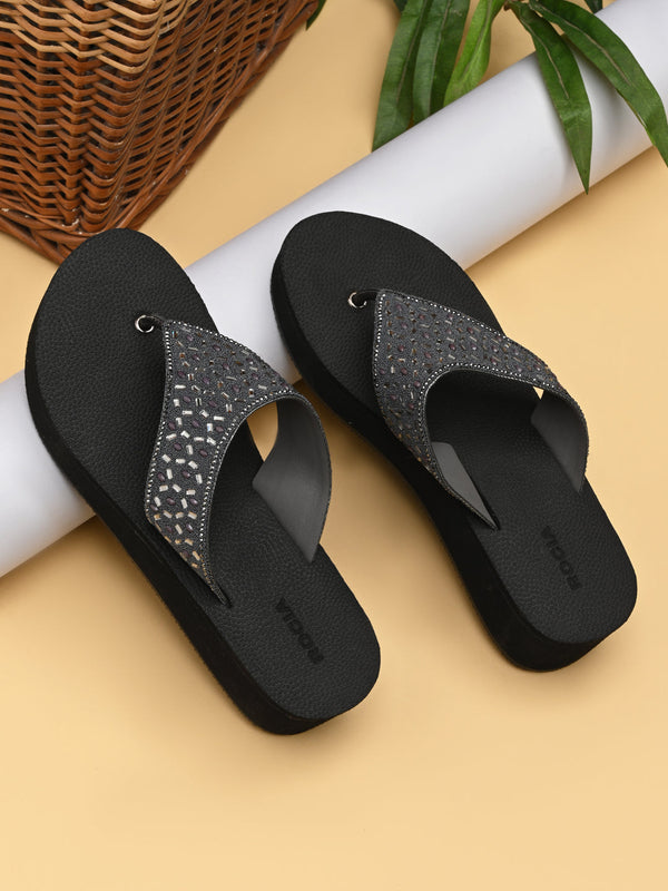 Rocia By Regal Grey Women Embellished Wedges