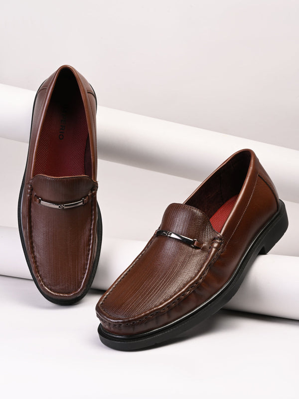 Imperio By Regal Brown Mens Light Weight Super Soft Leather Slip Ons