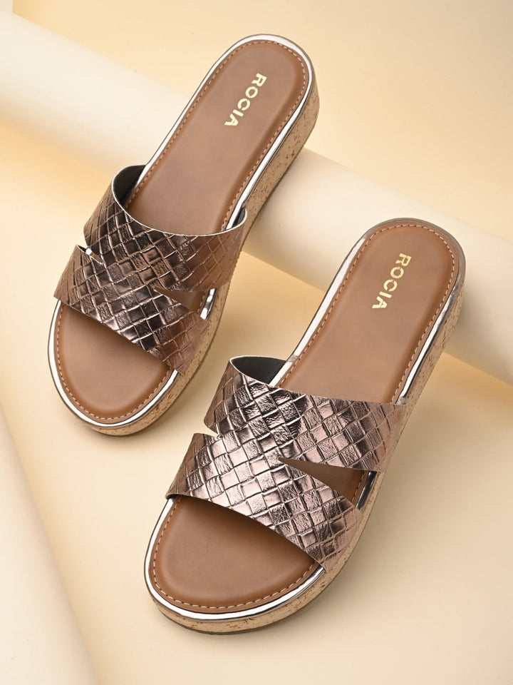 Rocia By Regal Gun Metal Women Casual Sandal