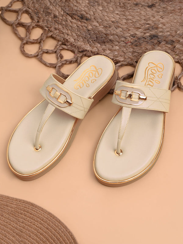 Rocia By Regal Beige Women Stylish Flats