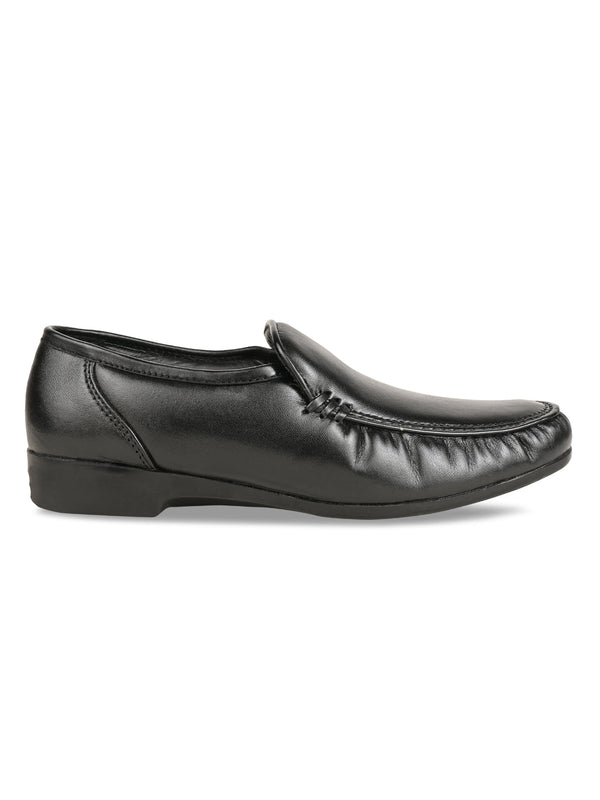 Regal Black Men Formal Leather Slip Ons