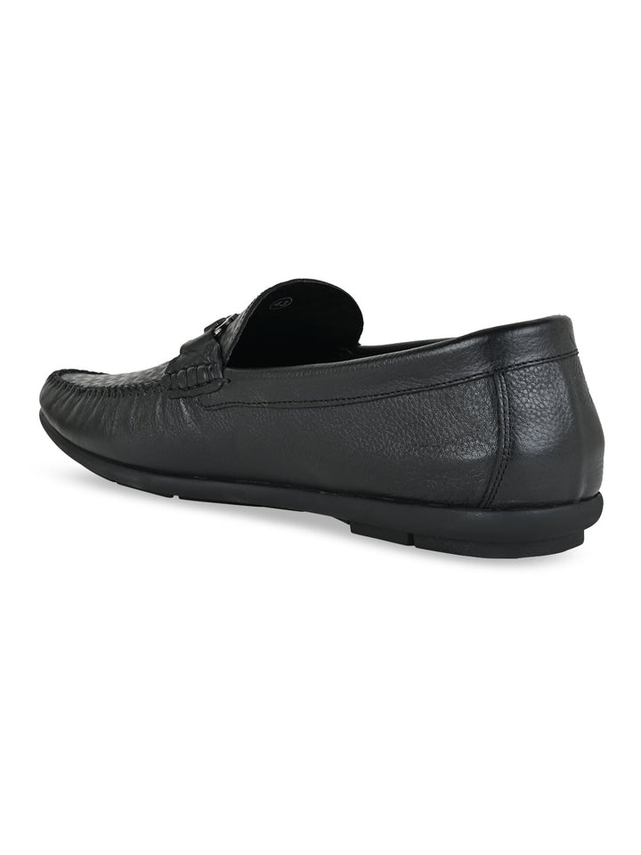 Regal Black Men Casual Buckled Loafers
