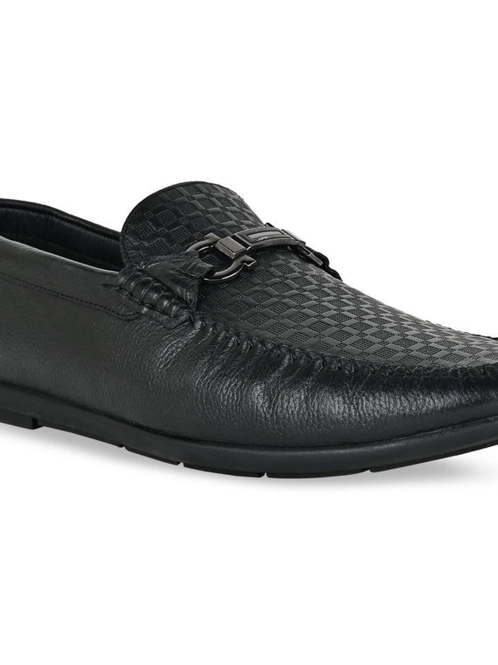 Regal Black Men Casual Buckled Loafers
