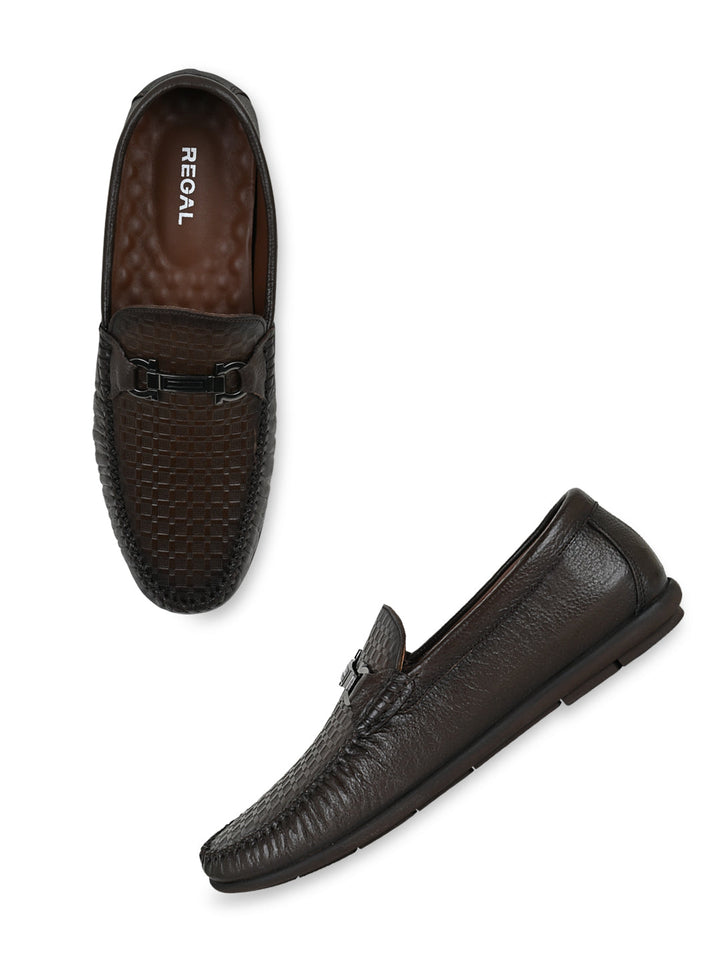 Regal Brown Men Casual Buckled Loafers