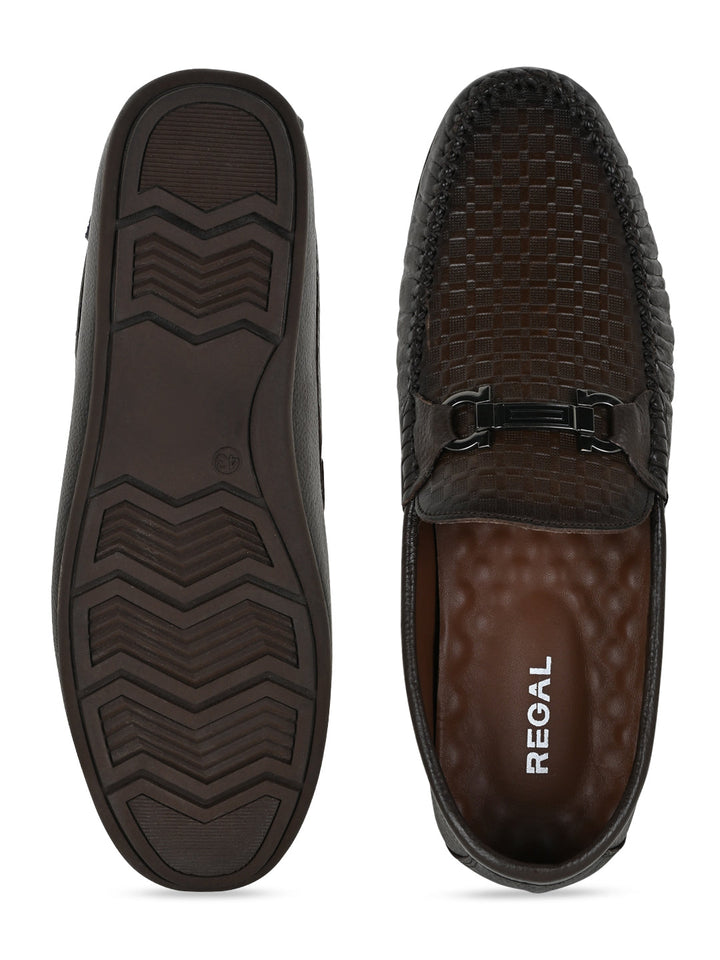 Regal Brown Men Casual Buckled Loafers