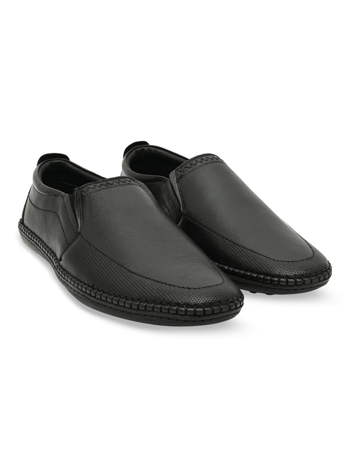 Regal Black Men Casual Slip Ons