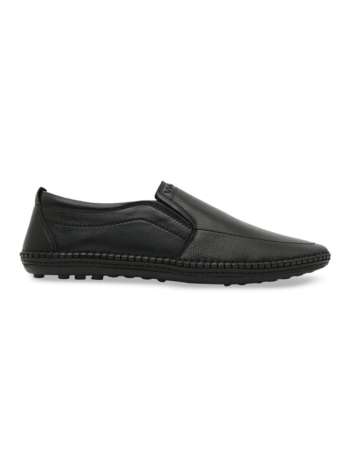 Regal Black Men Casual Slip Ons
