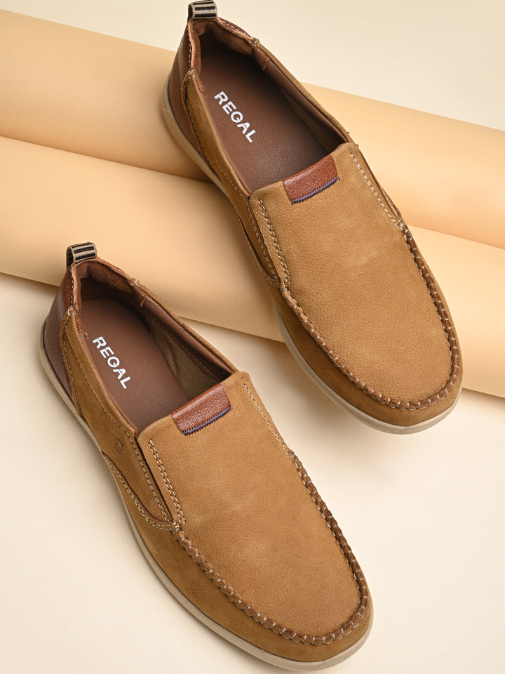 Regal Tan Men Casual Slip Ons