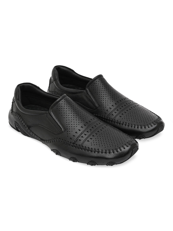 Regal Black Mens Casual Leather Shoes