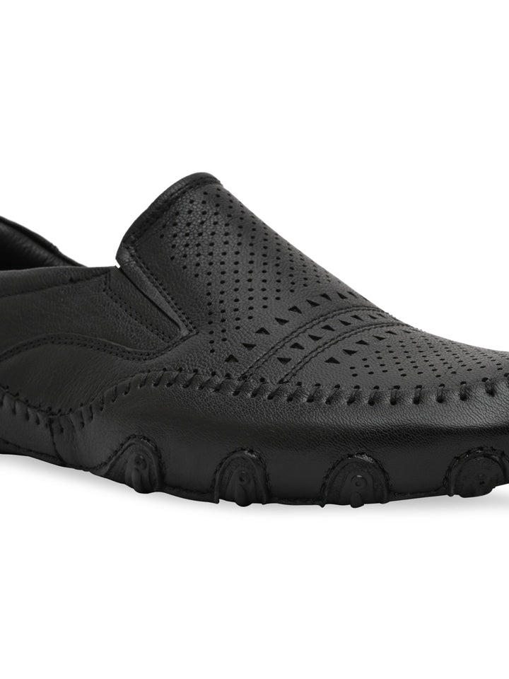 Regal Black Mens Casual Leather Shoes