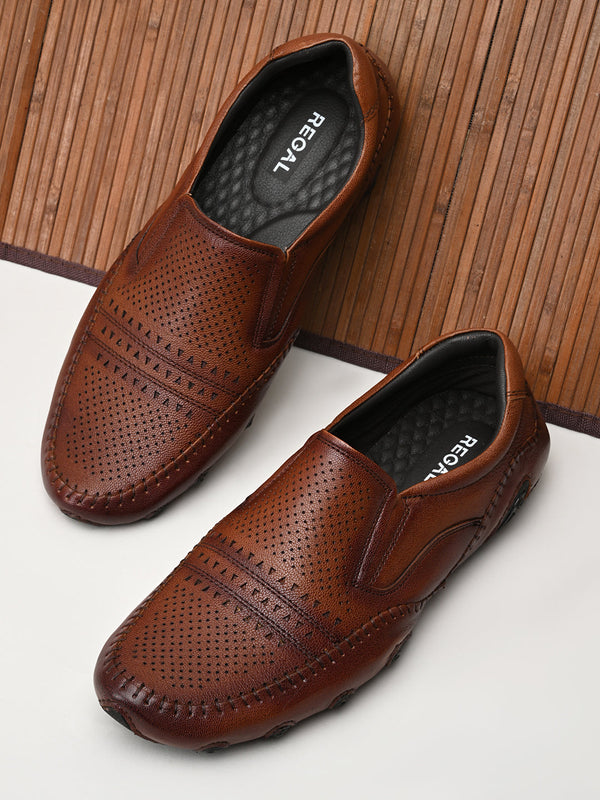 Regal Tan Mens Casual Leather Shoes