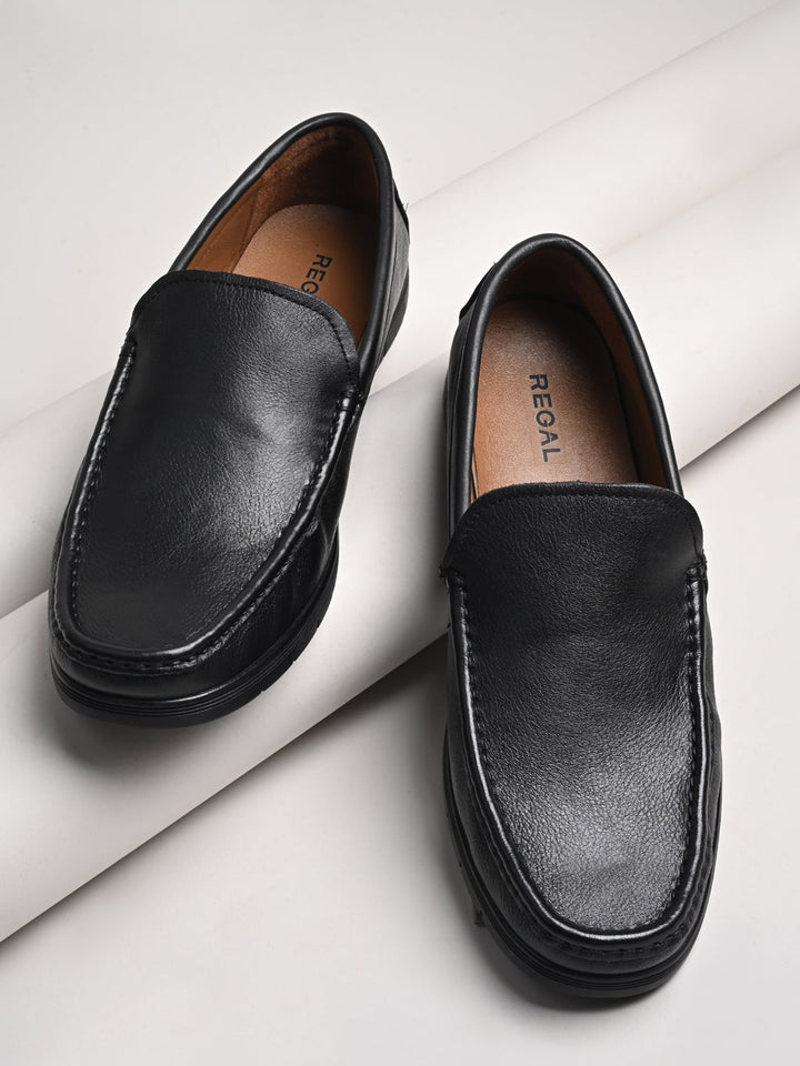 Regal Black Men Casual Driving Loafers