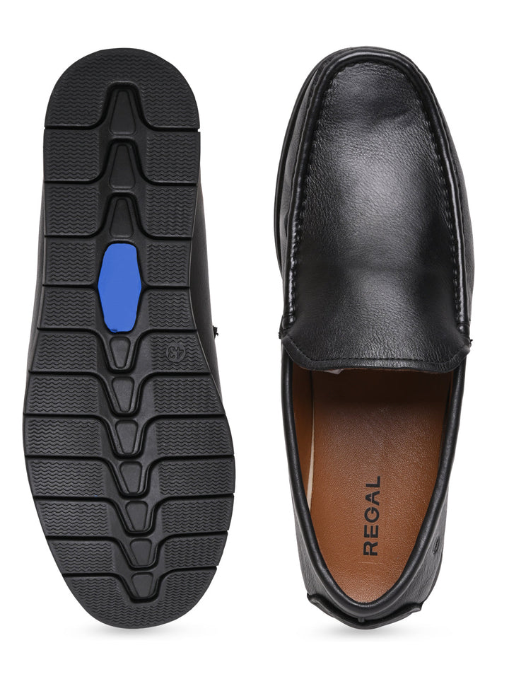 Regal Black Men Casual Driving Loafers
