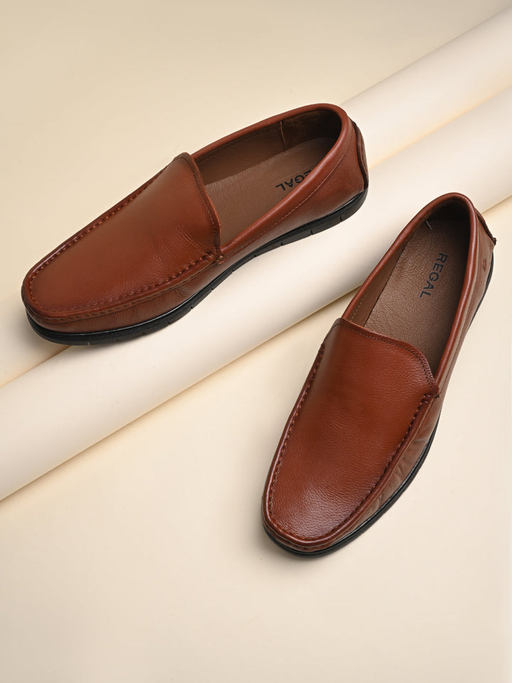 Regal Tan Men Casual Driving Loafers