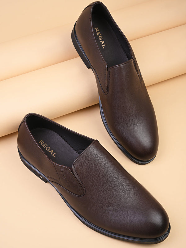 Regal Brown Men Classic Slip Ons