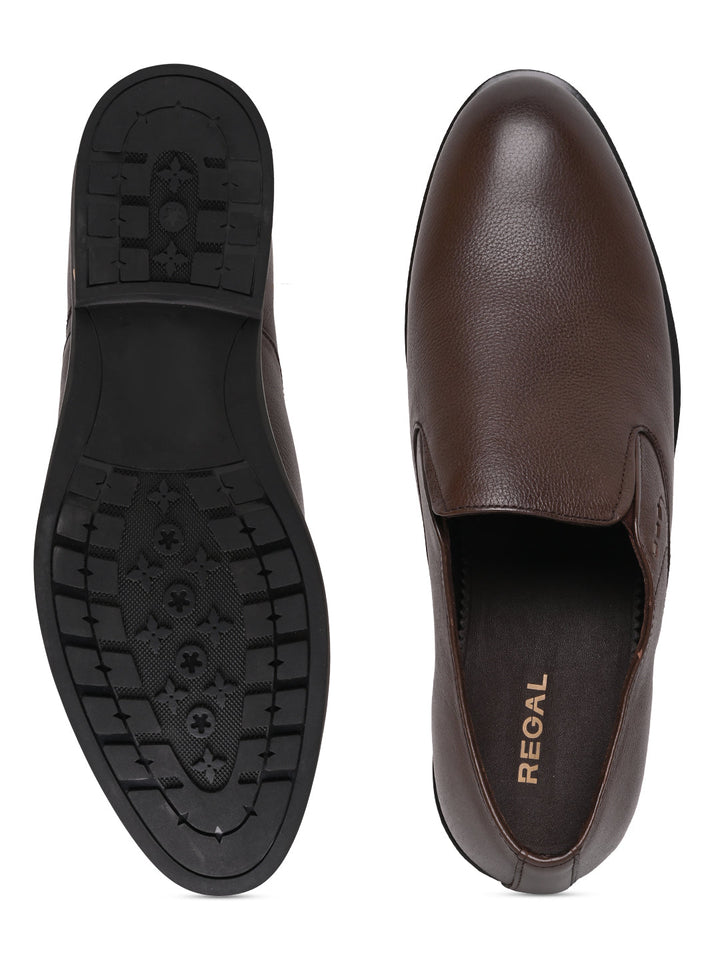 Regal Brown Men Classic Slip Ons