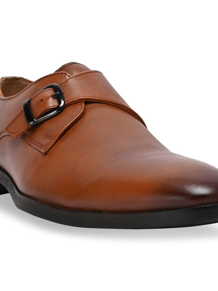 Regal Tan Men Leather Single Monks