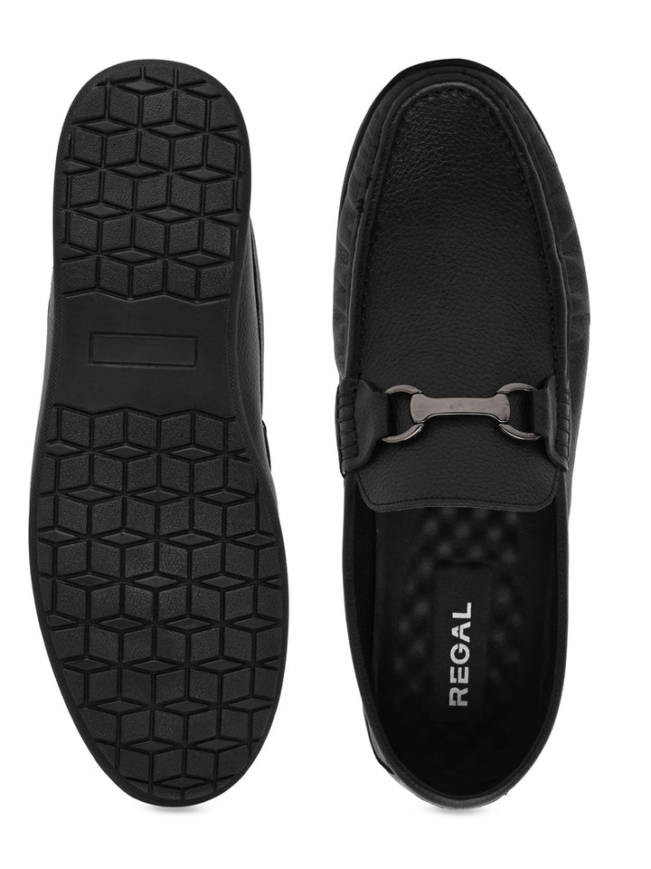 Regal Black Mens Casual Leather Loafers