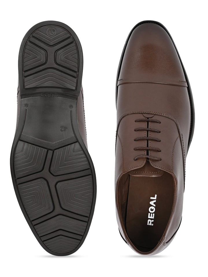 Regal Brown Men Oxford Leather Lace Ups
