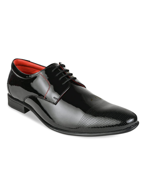 Regal Black Men Patent Leather Formal Lace Ups