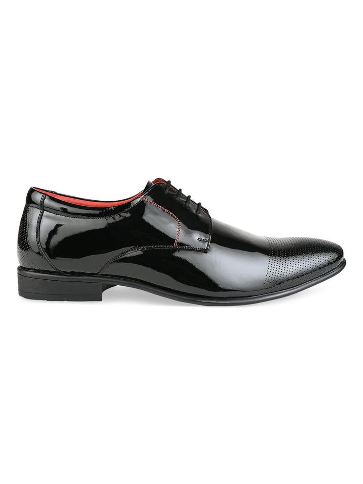 Regal Black Men Patent Leather Formal Lace Ups