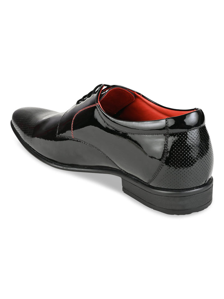Regal Black Men Patent Leather Formal Lace Ups