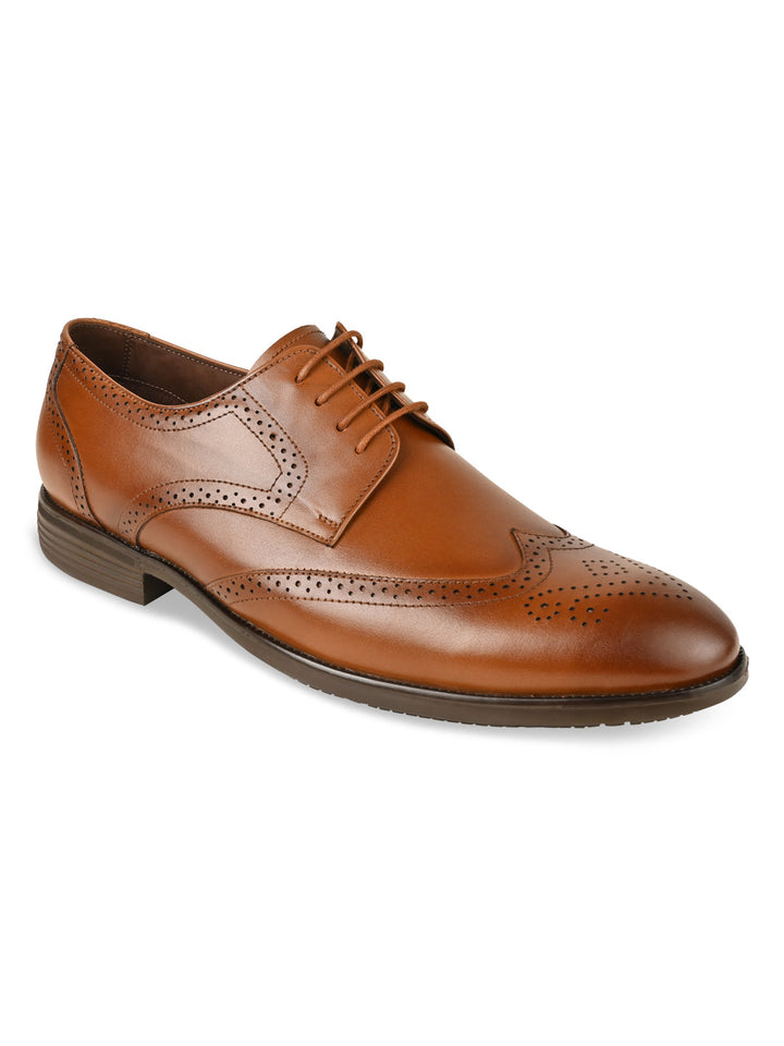 Regal Brown Men Leather Lace Up Brogues