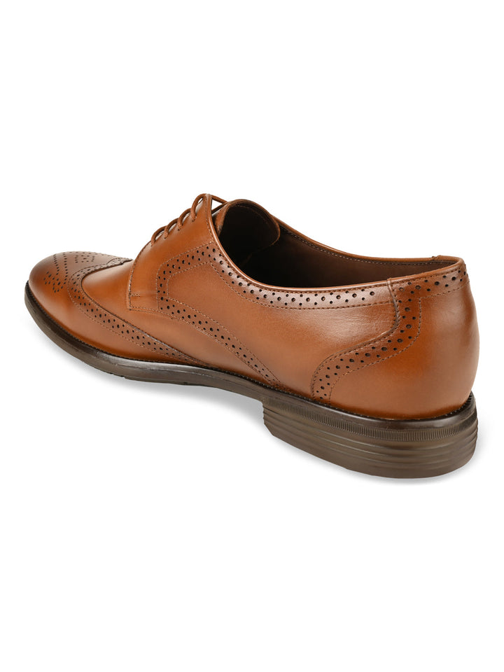Regal Brown Men Leather Lace Up Brogues