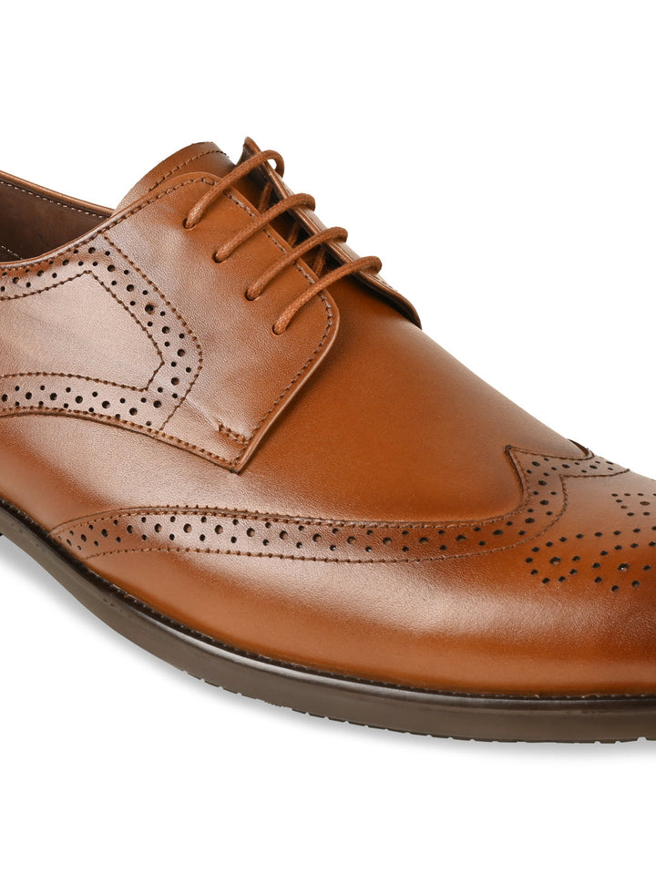 Regal Brown Men Leather Lace Up Brogues