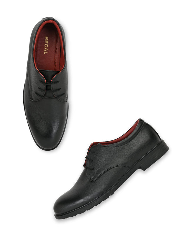 Regal Black Men Leather Formal Lace Ups