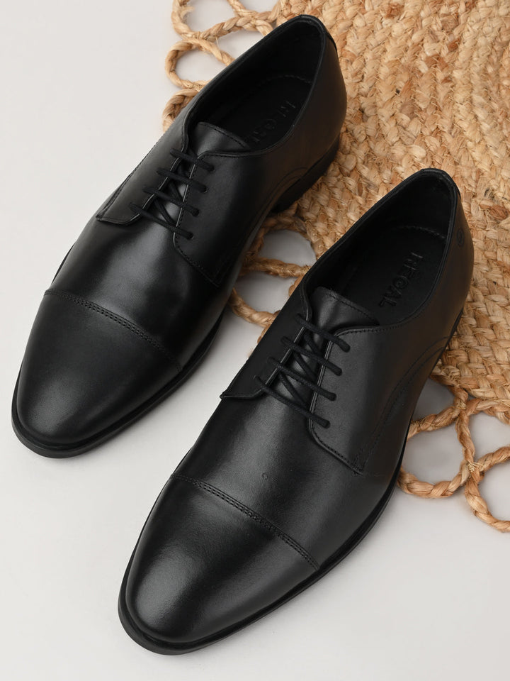 Regal Black Men Leather Formal Oxfords