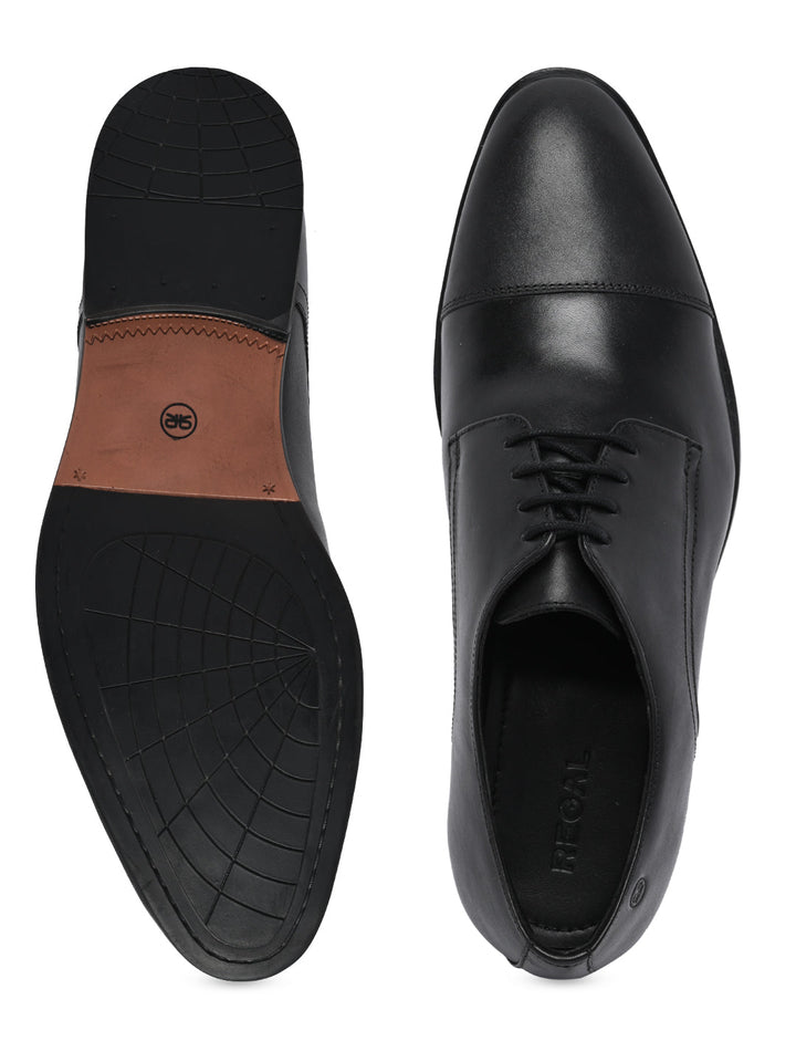 Regal Black Men Leather Formal Oxfords