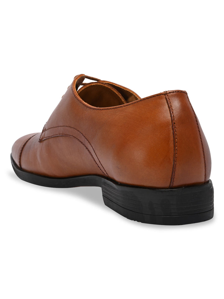 Regal Dark Tan Men Leather Formal Oxfords