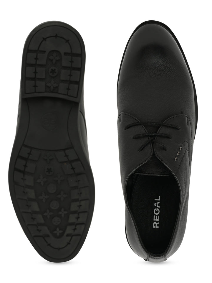 Regal Black Men Classic Office Lace Ups