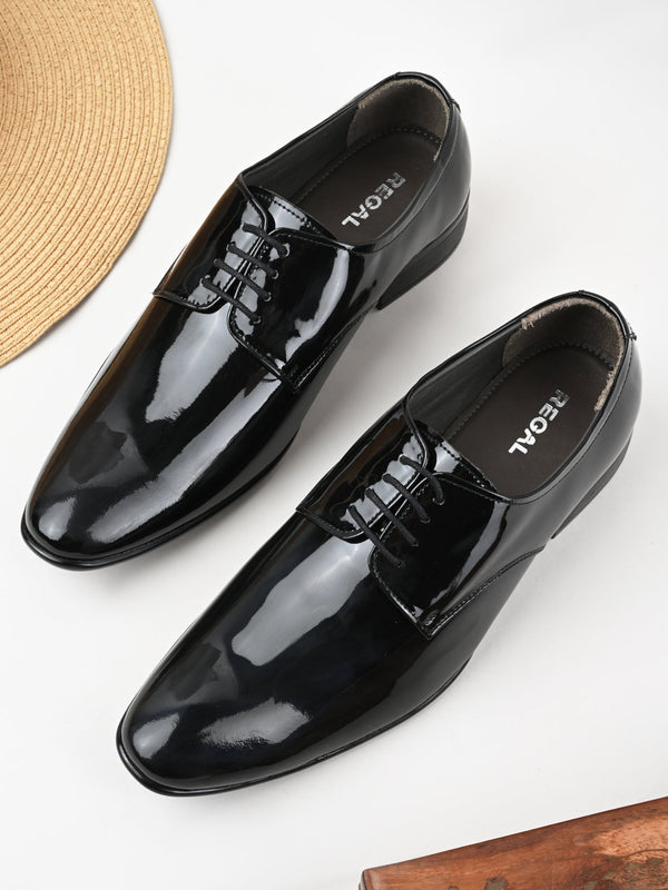 Regal Black Mens Patent Leather Formal Lace Ups