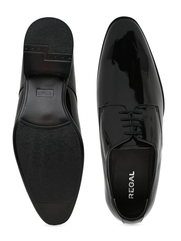 Regal Black Mens Patent Leather Formal Lace Ups