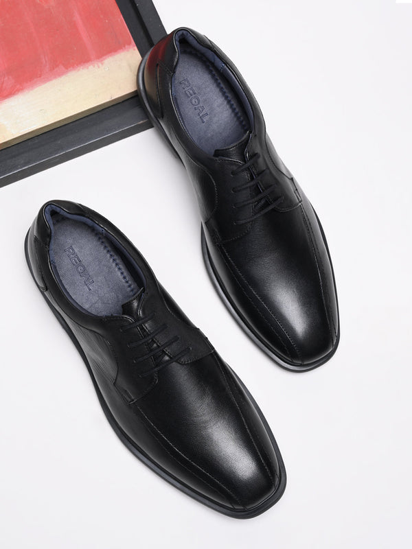 Regal Black Men Light Weight Leather Lace Ups