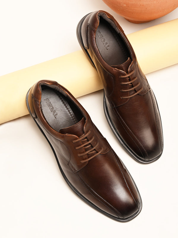 Regal Brown Men Light Weight Leather Lace Ups