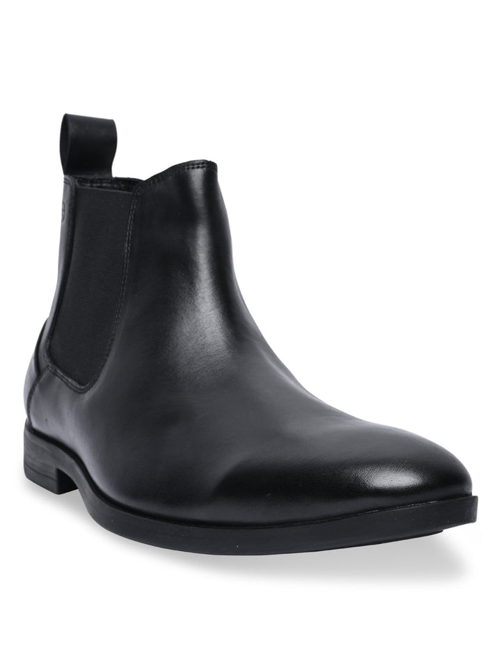 Regal Black Men Chelsea Leather Boots