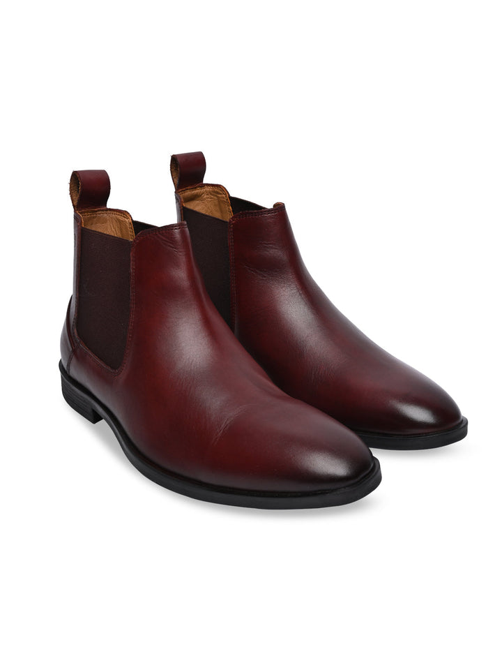 Regal Bordo Men Chelsea Leather Boots