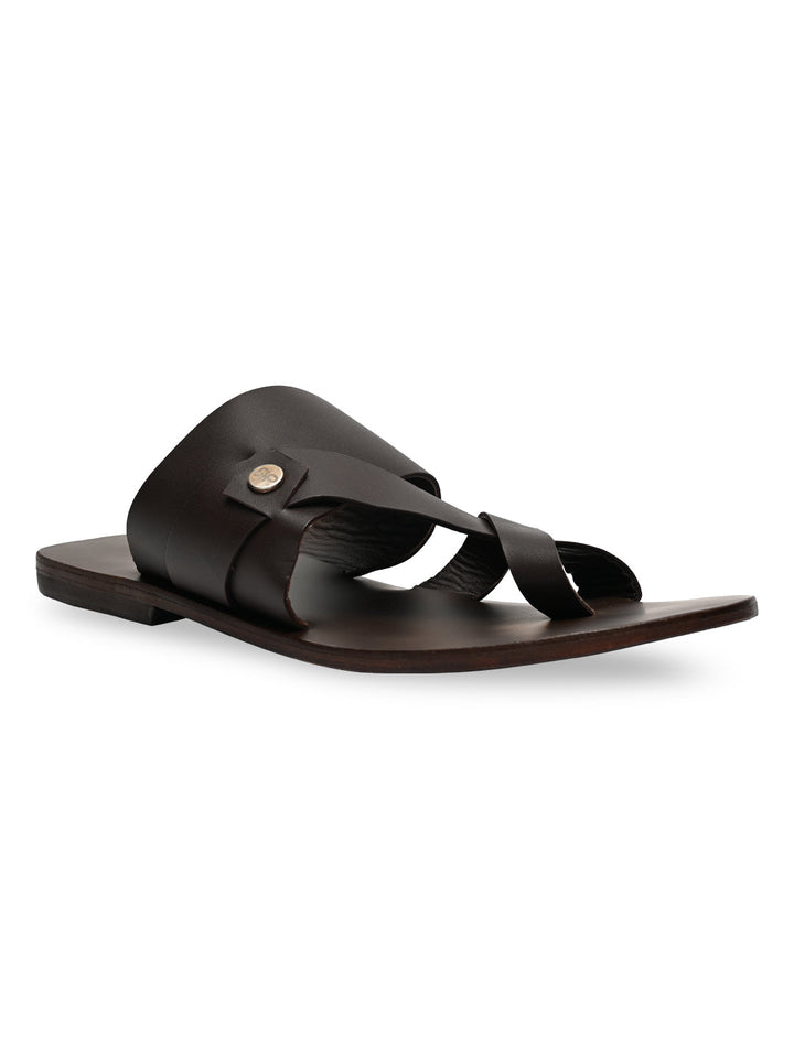 Regal Brown Men Casual Leather Sandals